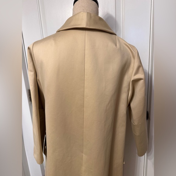 BARNEYS NEW YORK JACKET TRENCH COAT ITALY SIZE 38 4 TAN COTTON BUTTONS POCKETS - Picture 9 of 15